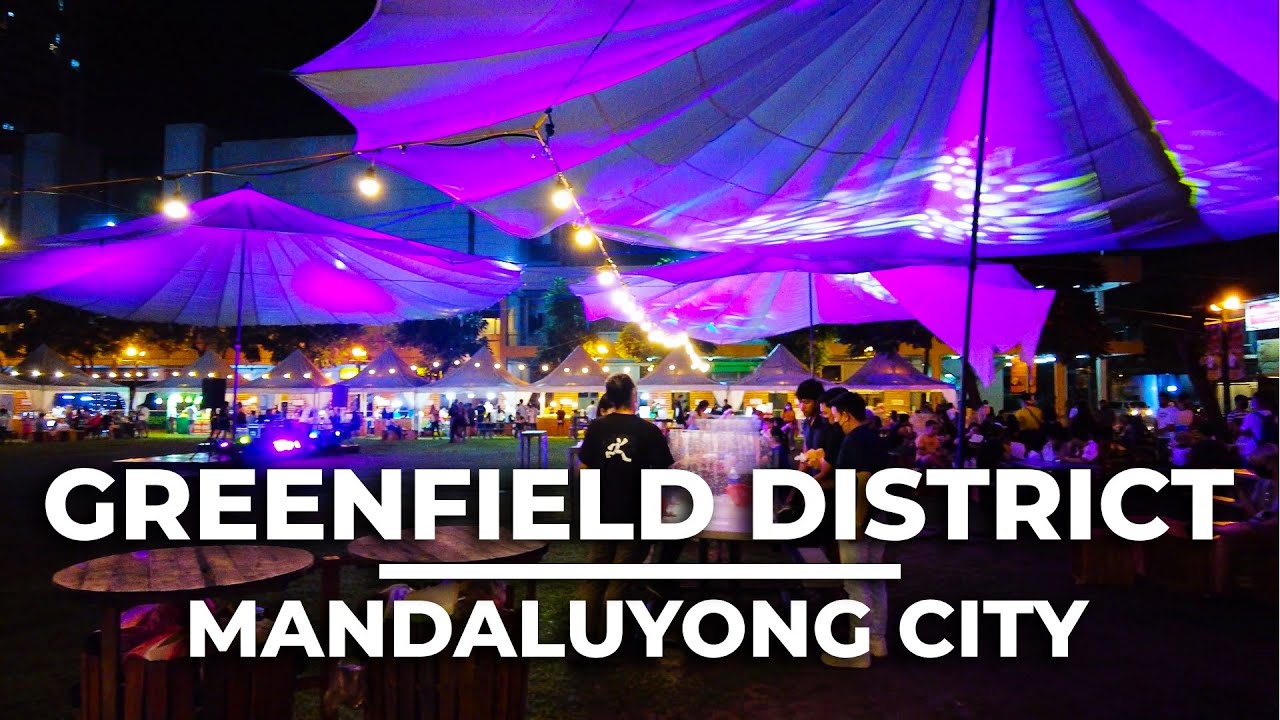 Greenfield District Nightlife | Walk Tour 2022 | Mandaluyong City Metro Manila Philippines | 4k