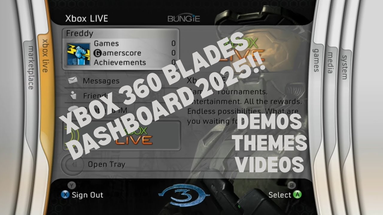 Exploring Xbox 360 blades dashboard for the first time!!!  I'm impressed