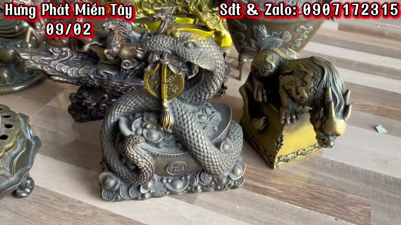 🔴🔴Tượng Bát Mã _ Xông Trầm _ Tượng Đại Bàng _ Thuyền Buồn _ Tượng Bác Hồ _ Hổ Thỏi Vàng. Trưa 09/02