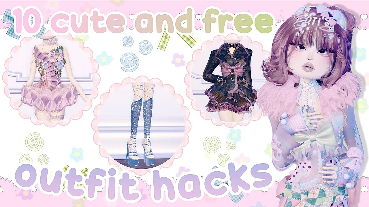 ˚₊۶ৎ˙⋆ 🌸 10 милых бесплатных лайфхаков для создания стильных образов в игре DRESS TO IMPRESS | VI...