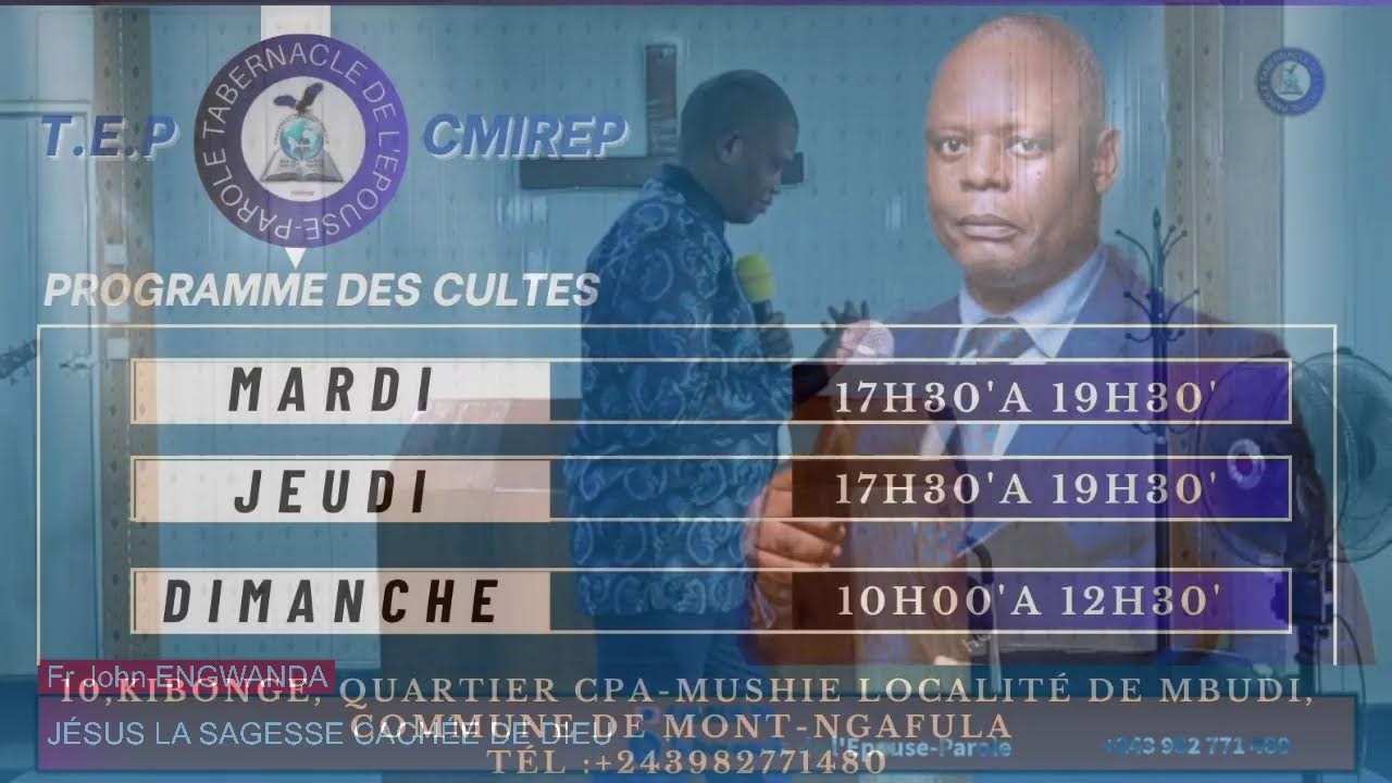 Culte de Ce Dimanche  08/02/2026 JÉSUS LA SAGESSE CACHÉE DE DIEU