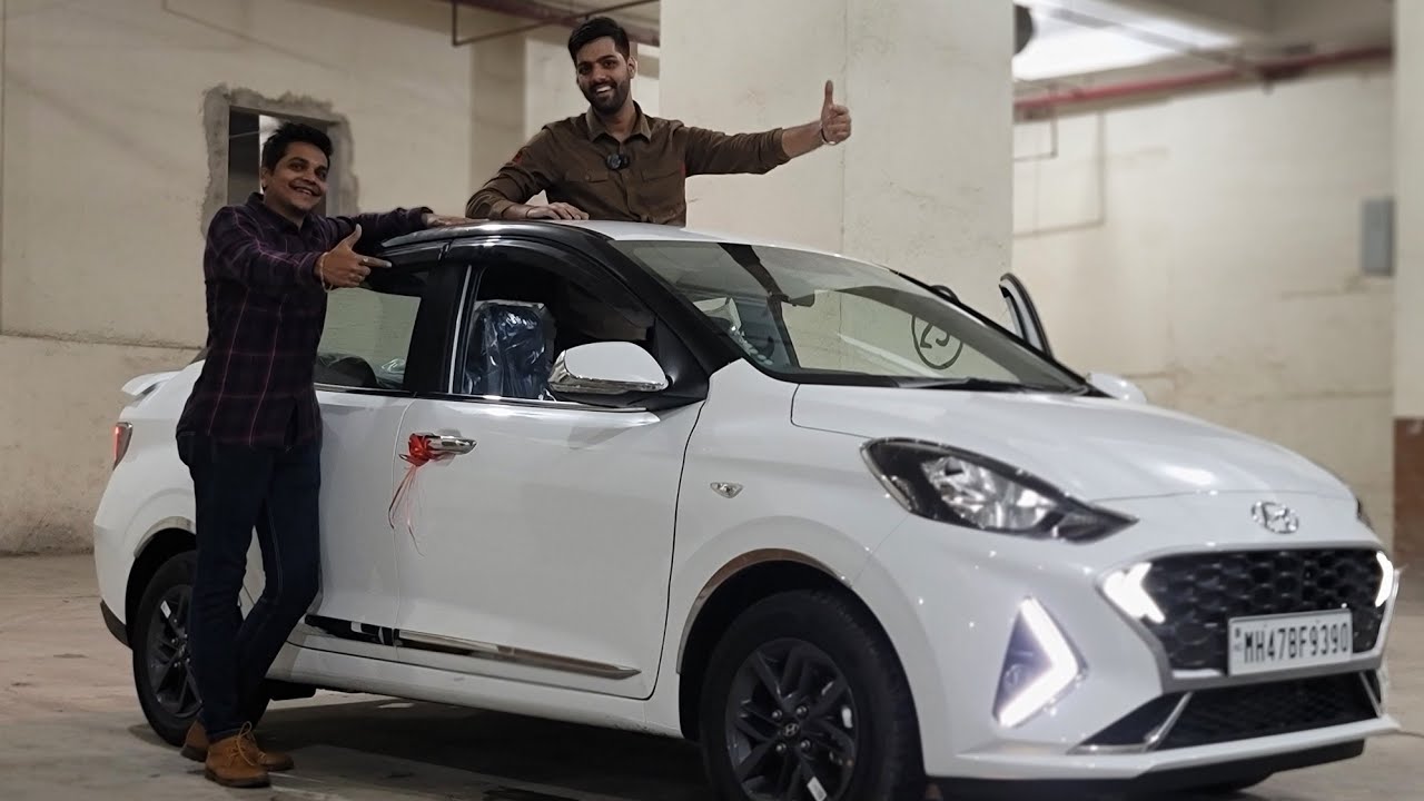 LATEST HYUNDAI AURA 2023 MODIFIED WITH ELECTRONIC SUNROOF & S TO SX CONVERSION...!!!