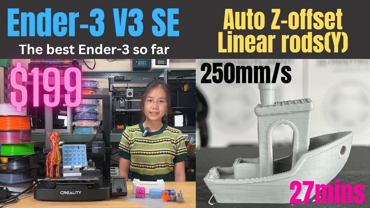 Creality Ender-3 V3 SE: бюджетный 3D-принтер за 199 долларов с автоматическим смещением по оси Z,...