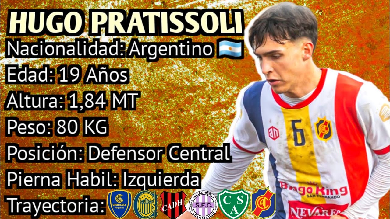 Hugo Pratissoli - Argentino 🇦🇷 - Defensor Central 