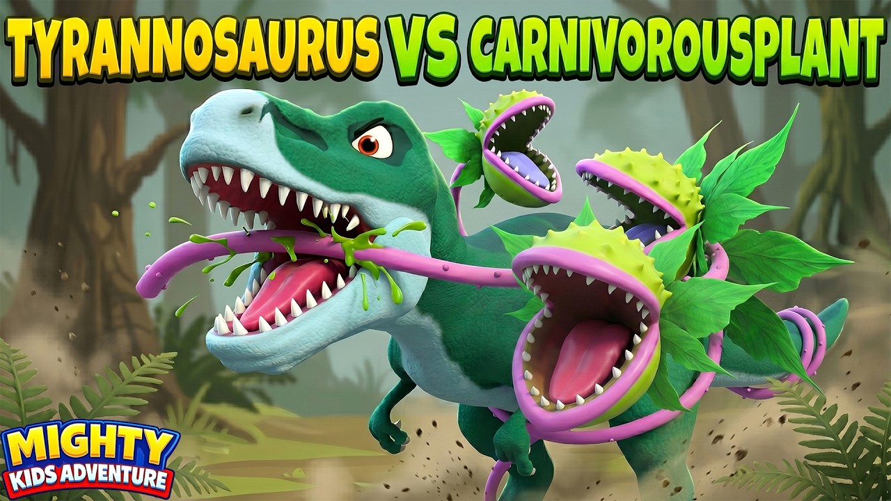 T-REX vs Carnivorousplant! 🦖🌊 Ultimate Jungle Battle Begins For Kids! | EP 16 | Dinosaur Rescue