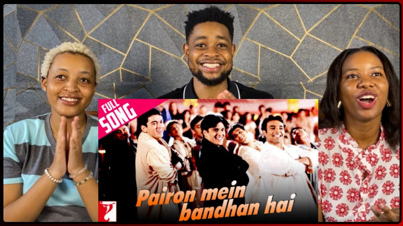 African Friends Reacts To  Pairon Mein Bandhan Hai | Full Song | Mohabbatein | Shah Rukh Khan |