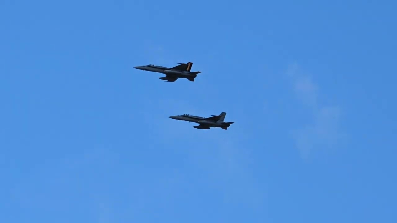 Raf leeming swiss f18s arrive