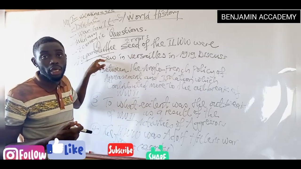 how to answer advanced level History questions on the second world war @BENJAMINACCADEMY