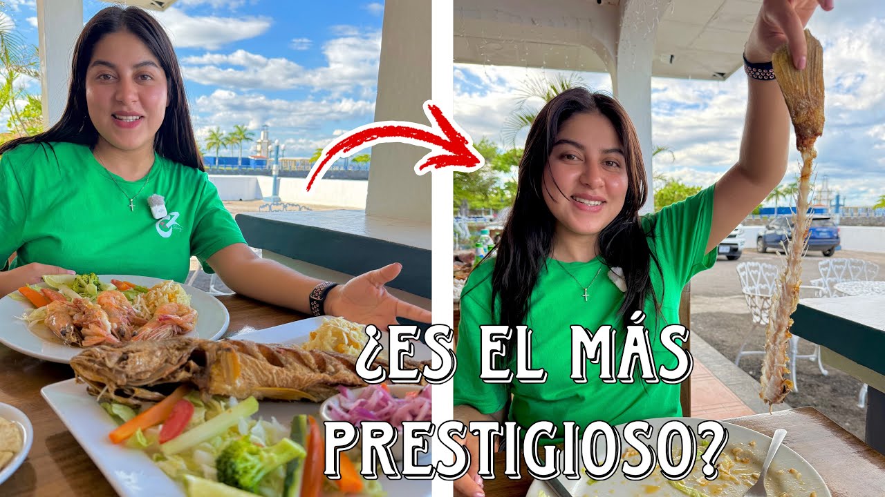 COMIENDO en RESTAURANTE AMANECER MARINO en LA UNIÓN  🇸🇻 EL SALVADOR | 4K | Celinaz