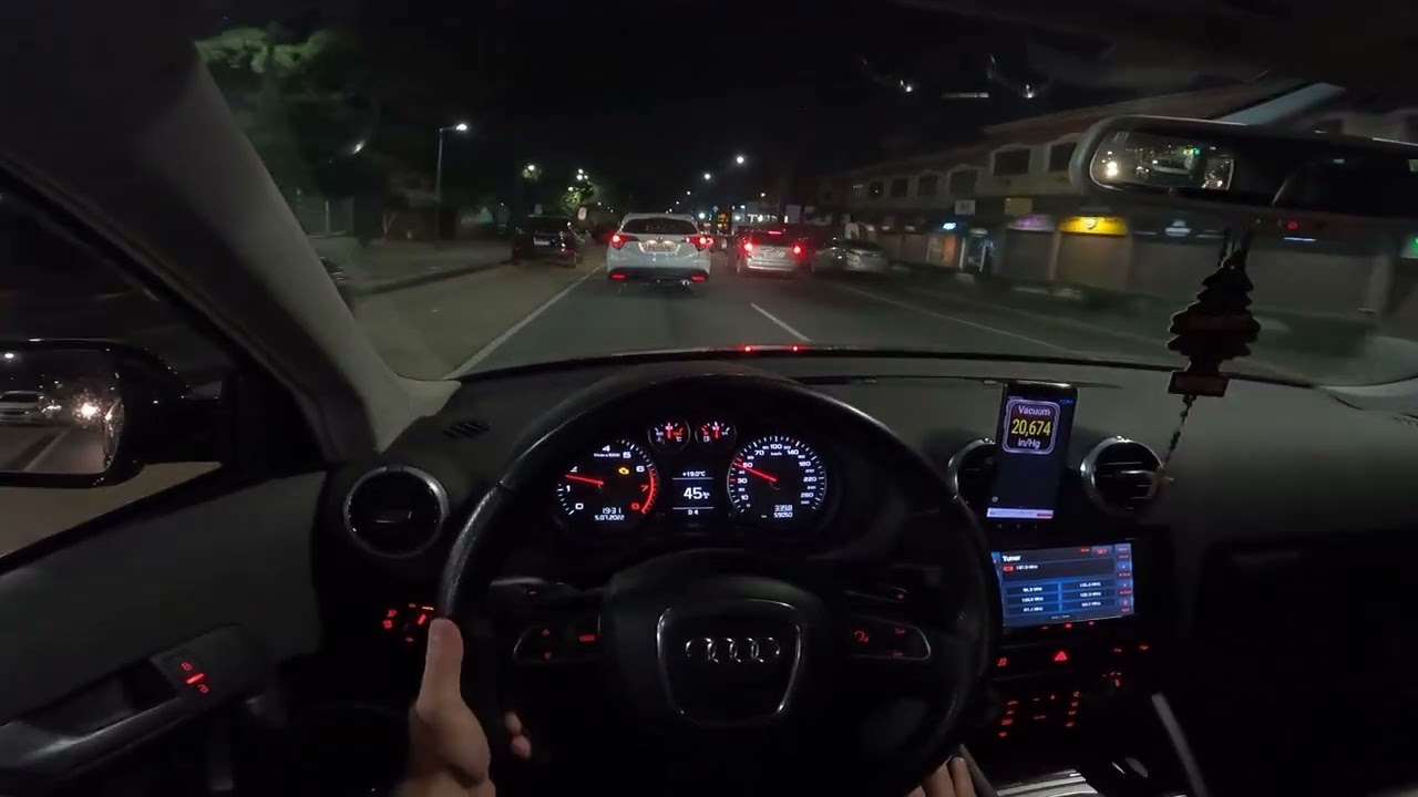 Audi A3 Sportback | Indo para o encontro de Ter&ccedil;a《 Por Curitiba + Ronco do motor》