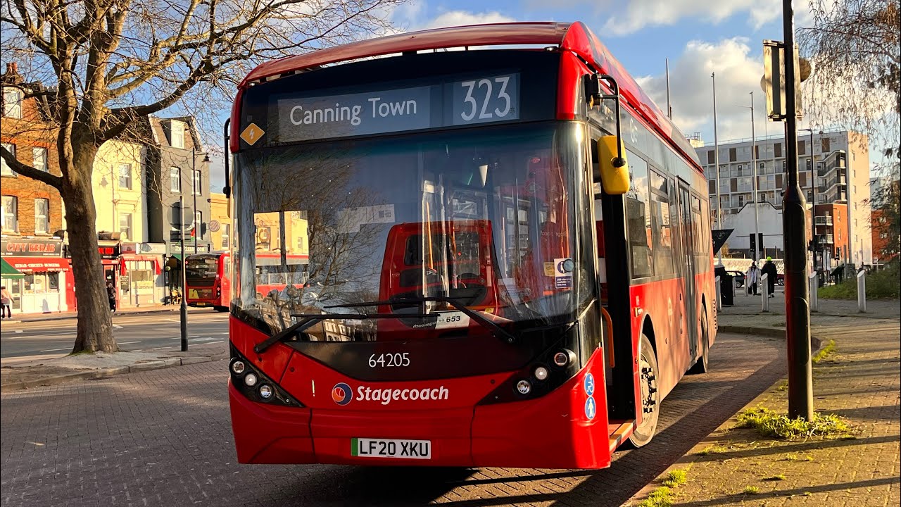 FULL ROUTE VISUAL | Stagecoach London Route 323 Canning Town Station To Mile End | 64205 (LF20XKU)