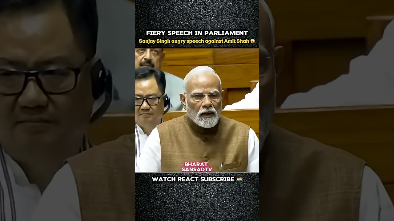 #watch Fiery speech in parliament Sanjay Singh