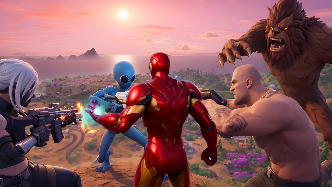 IRON MAN VS ALL BOSSES CHALLENGE IN FORTNITE (Chapter 7 Season 1)