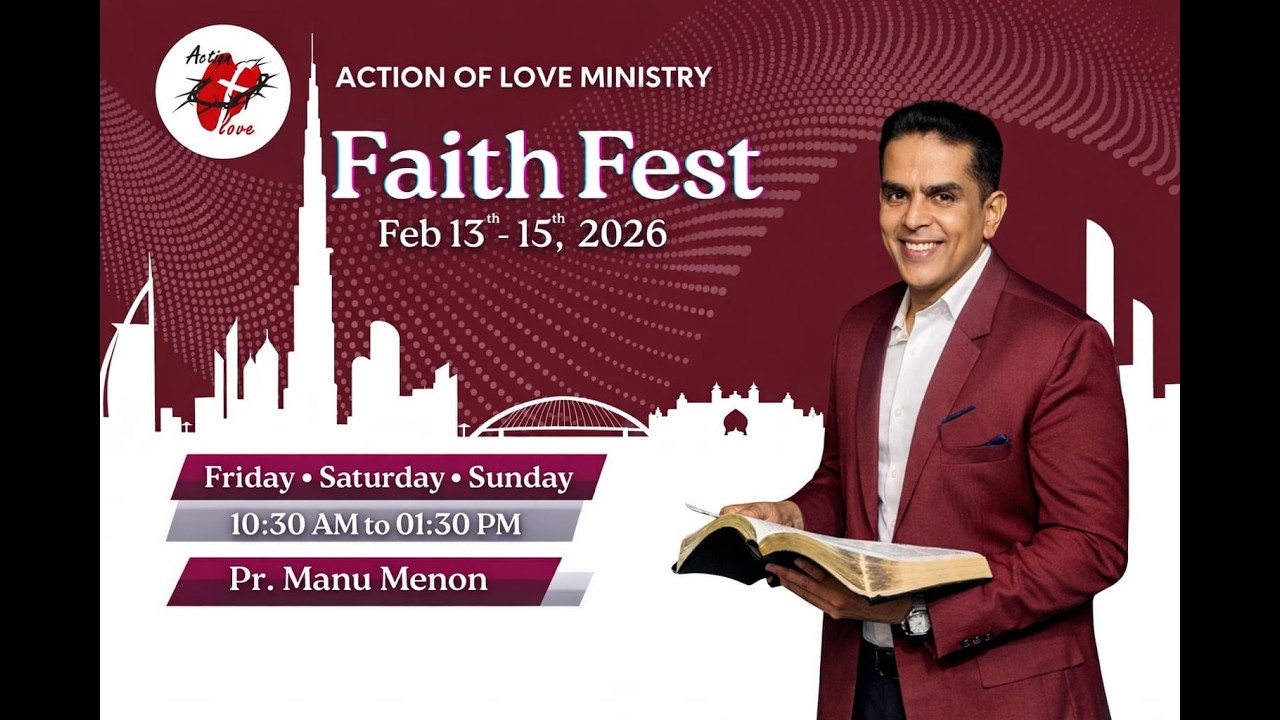 Faith Fest, Day 1| Pr Manu Menon | 13th February 2026 | Action of Love Ministry