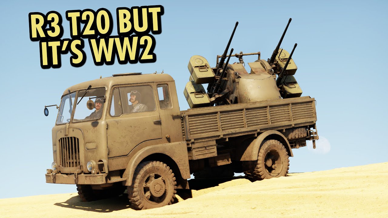 R3 T20 времён Второй мировой войны с ЧЕТЫРЬМЯ СТВОЛАМИ — CM52 в War Thunder