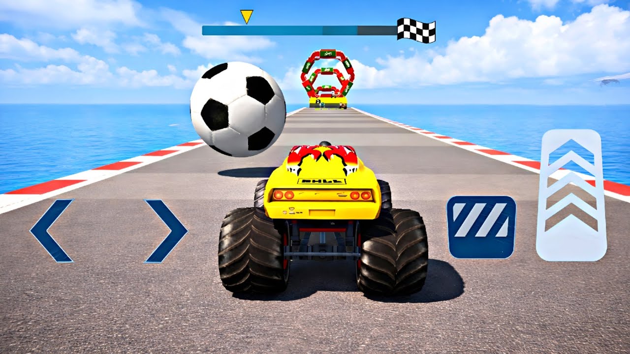 Monster Truck Mega Ramp Extreme Racing - Impossible GT Car Stunts Driving Gameplay 216