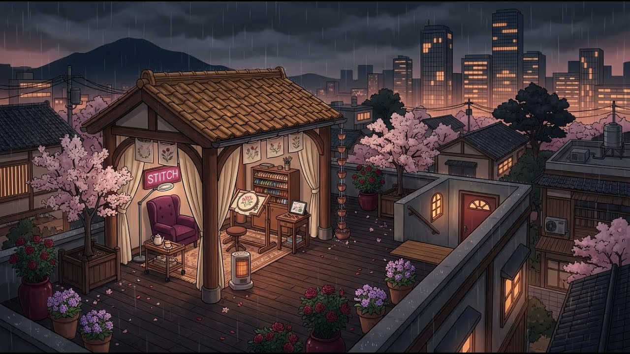 Soft Rain Falling Outside 🌸 Calm Study Lofi For Deep Concentration And Peaceful Work