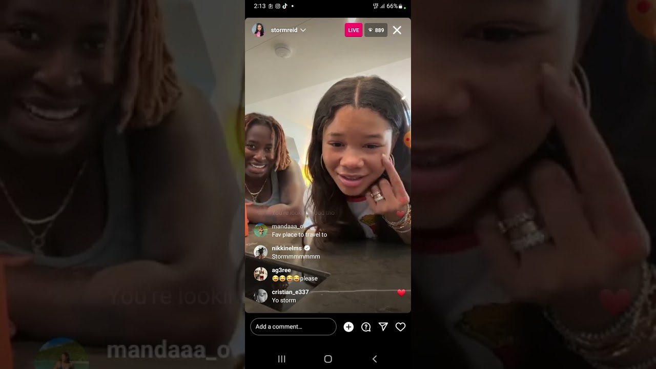 Storm Reid IG Live