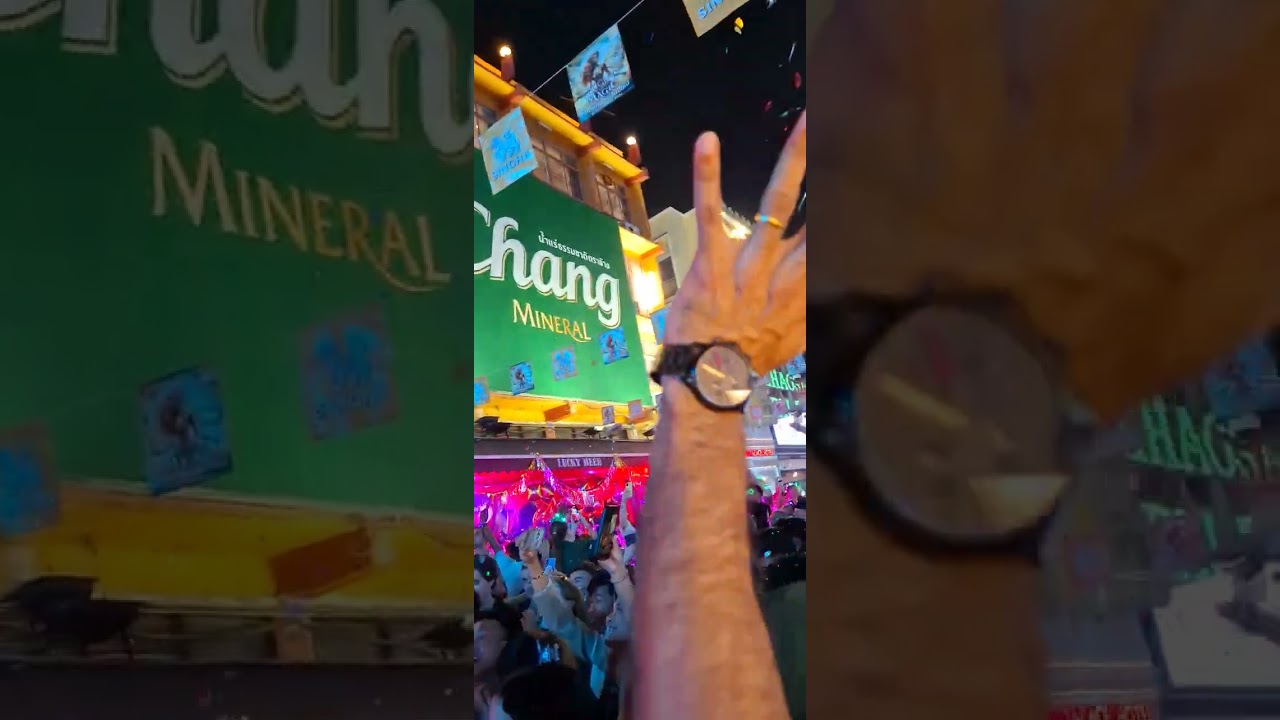 New Year Countdown at Khaosan Road Bangkok Thailand 🇹🇭