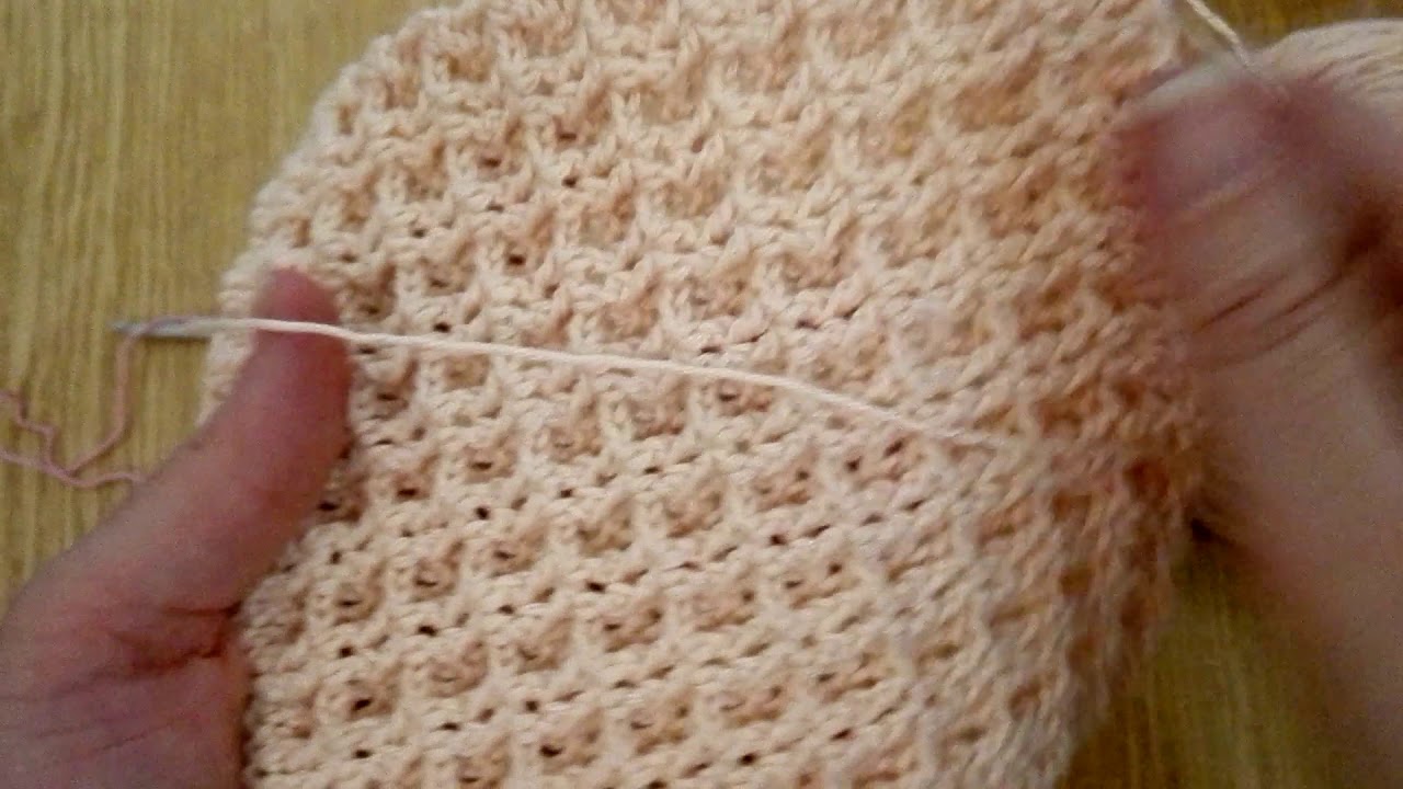 مساكه مطبخ كروشيه ب غرزه الوافل المزدوجه