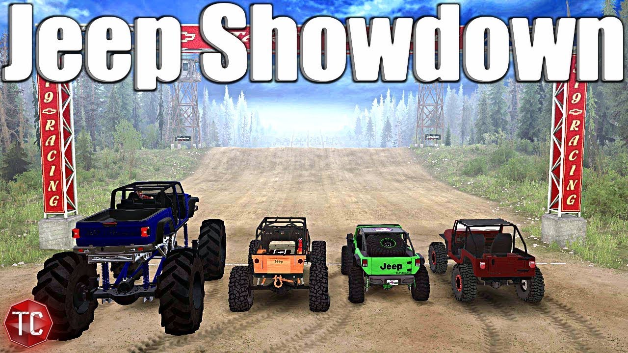 SpinTires MudRunner: THE ULTIMATE JEEP SHOWDOWN! (Truck Night In America)