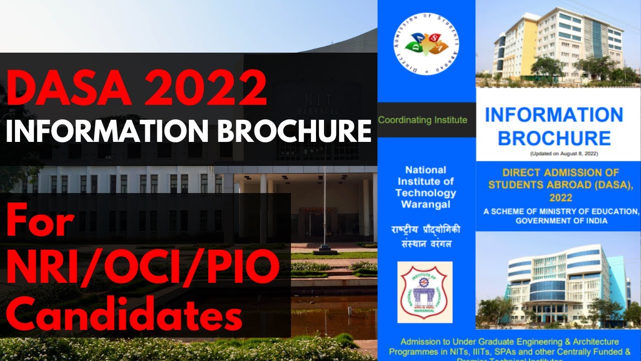 DASA-CIWG Brochure 2022 Released || Eligibility || Seats || Institutions || Fees || Counselling