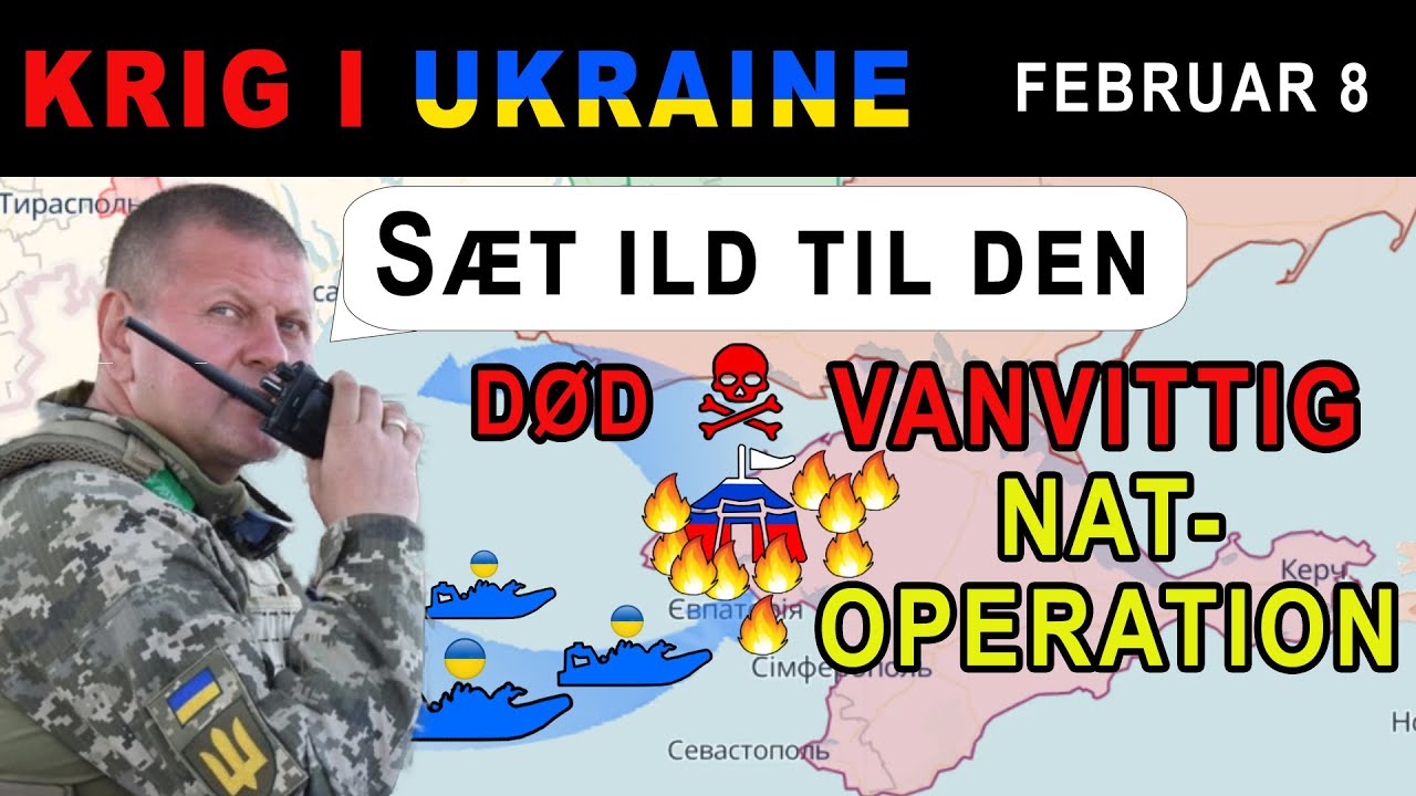 8. feb: Ukrainske specialoperationer INVADERER OG BR&AElig;NDER TIL ASK EN RUSSISK BASE