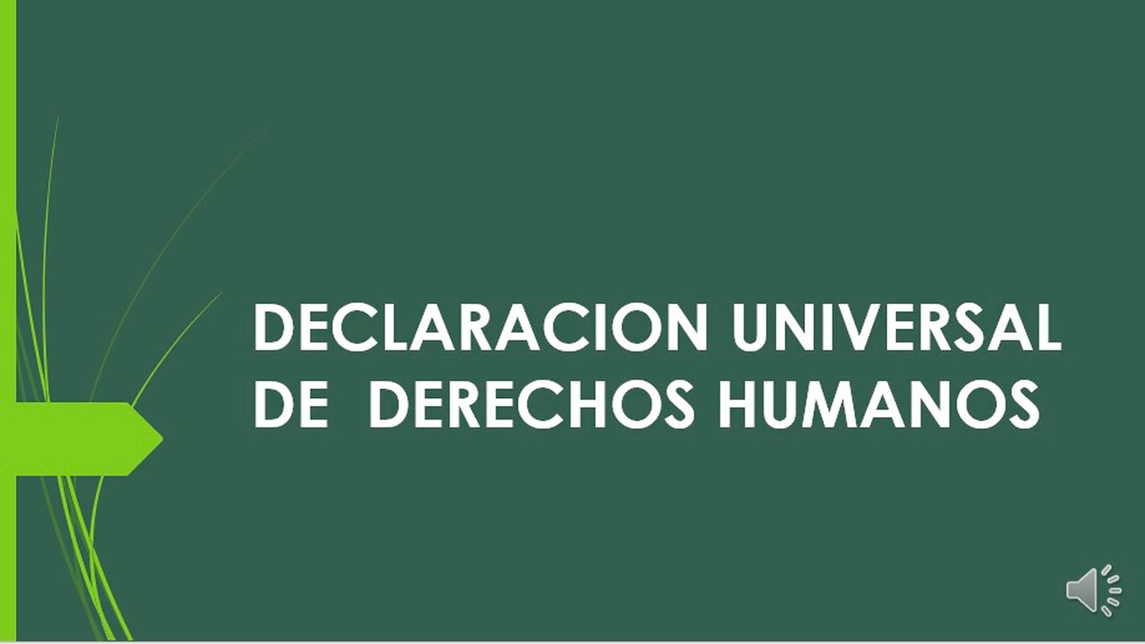 DECLARACIÓN UNIVERSAL DE  DERECHOS HUMANOS