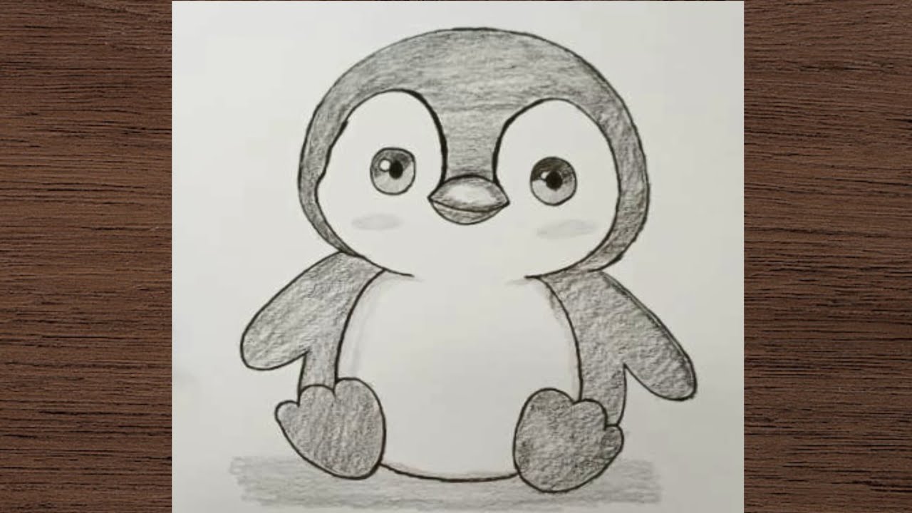 How to Draw a Cute Penguin (Step by Step)| Penguin Drawing for Beginners (You Can't Mess This Up!)