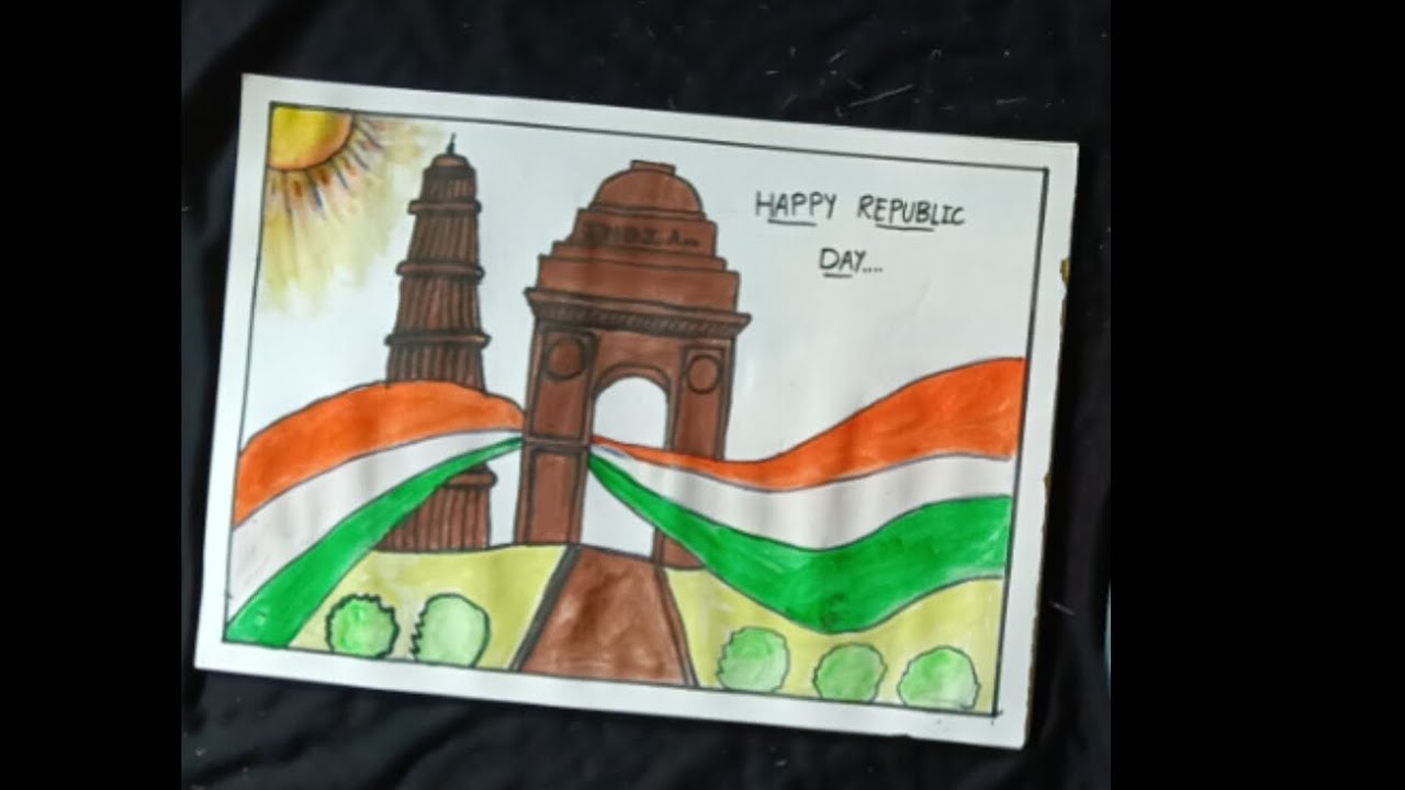 How to draw a beautiful painting for Republic day ✨💫 @starplus @shemaroo @DangalTVChannel 