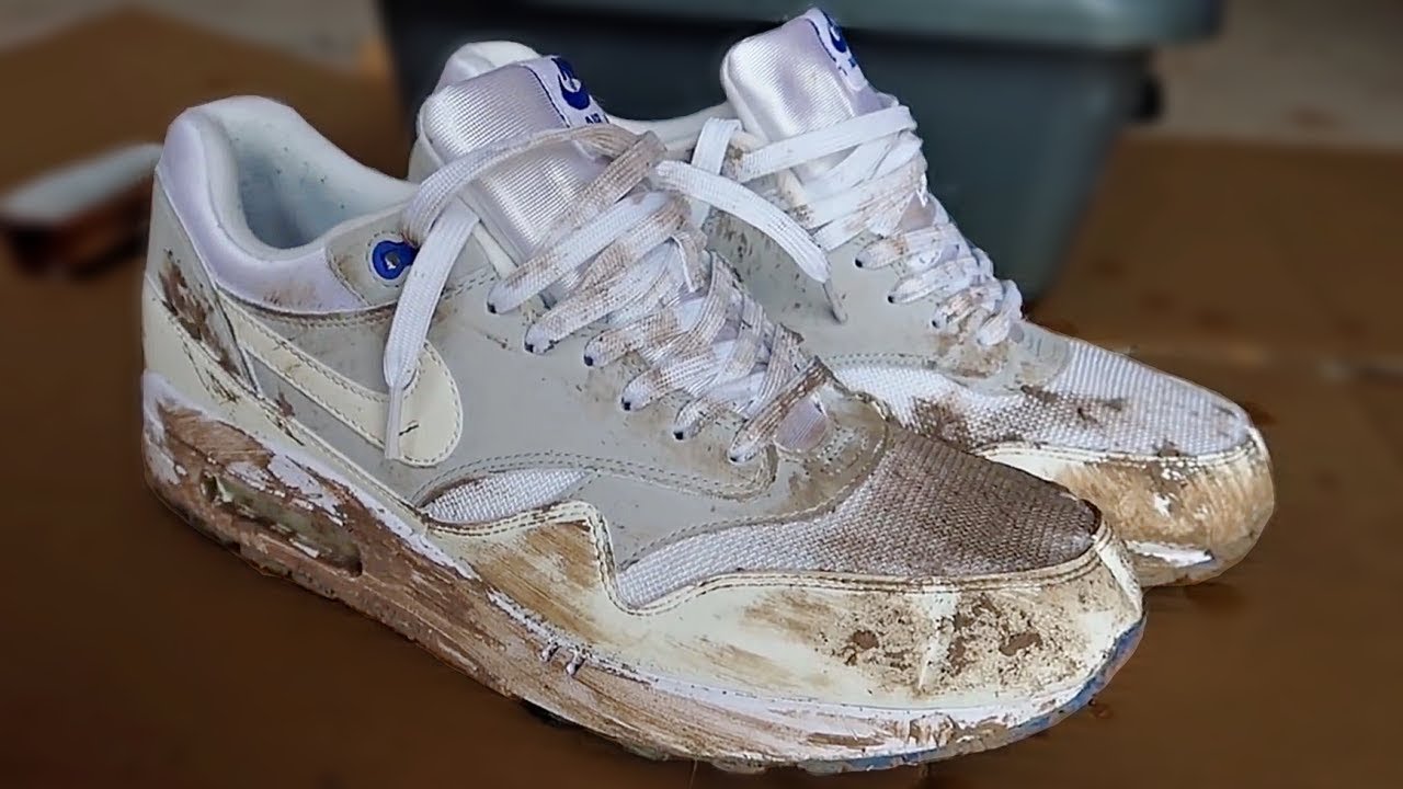 Cleaning The Dirtiest Air Max 1's Ever! TRASH TO NEW!