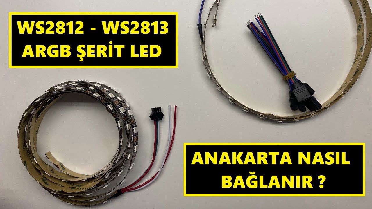 WS2812-WS2813 ARGB şerit led anakarta nasıl bağlanır???