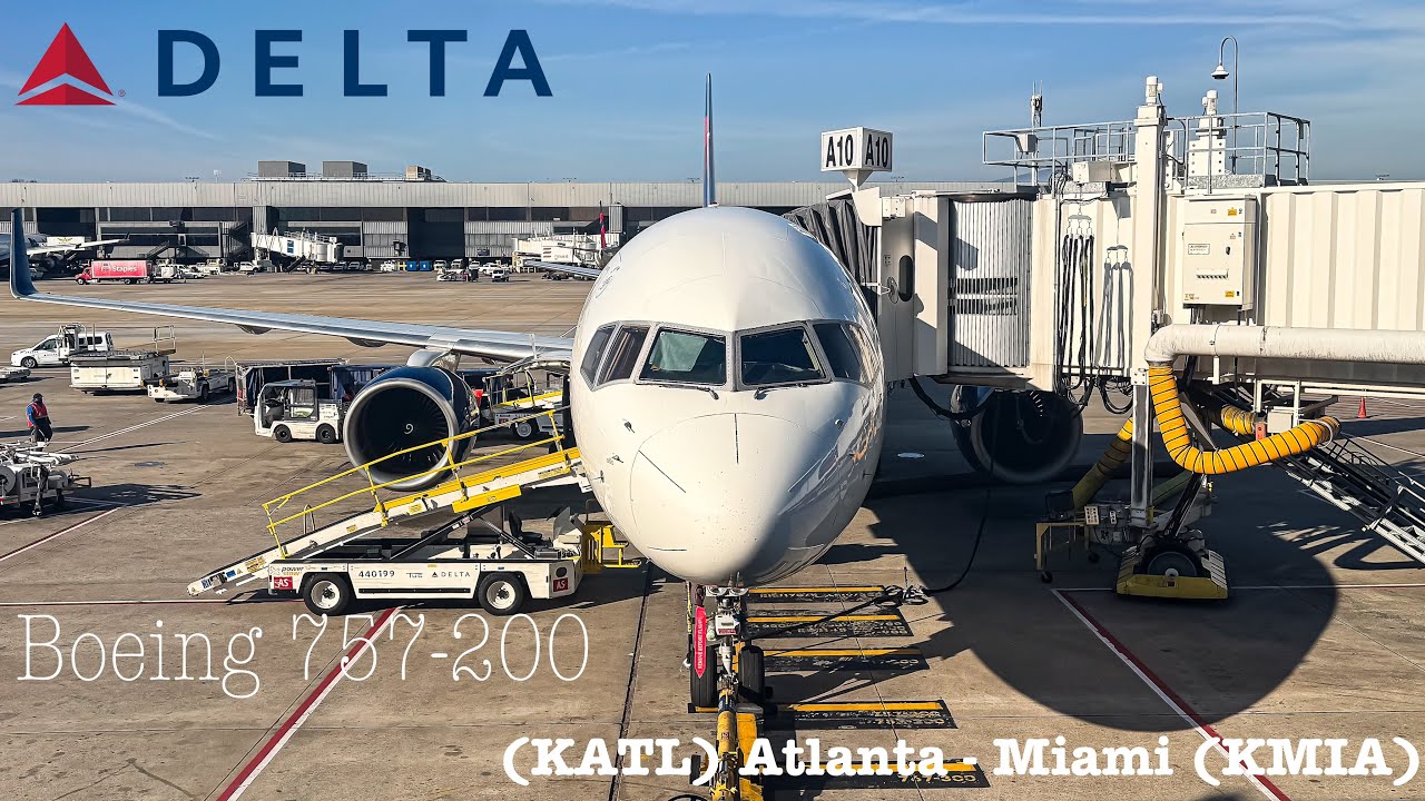 4K Trip Report: Delta Airlines (Main Cabin) Boeing 757-200 (ATL) Atlanta - Miami (MIA)