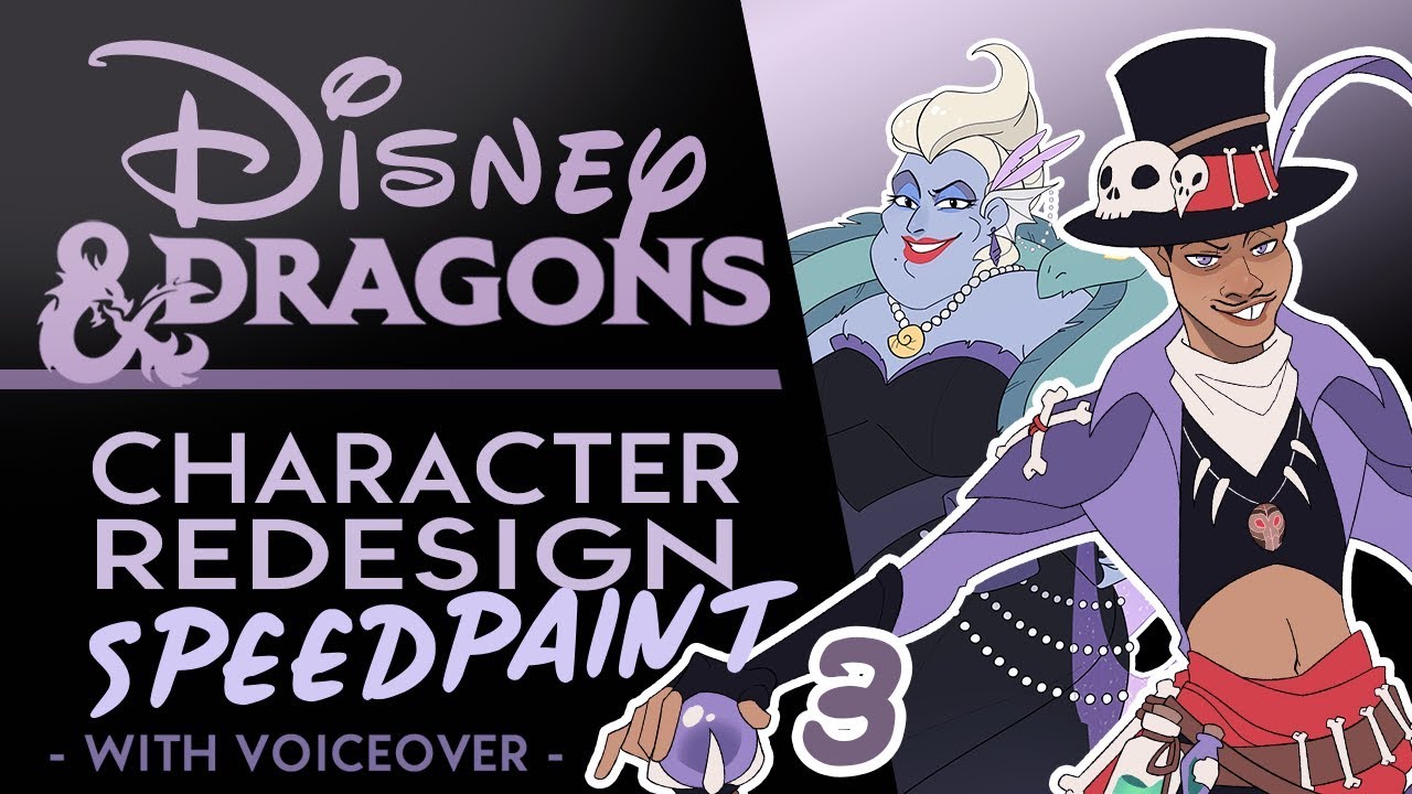 Turning VILLAINS into DnD Characters | Disney and Dragons SPEEDPAINT