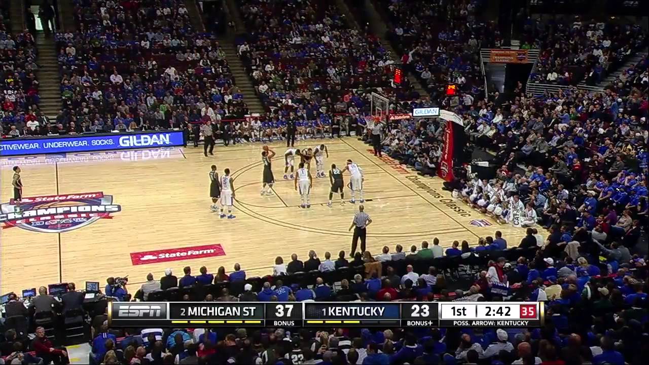 #1 Kentucky vs #2 Michigan State 11-12-13 (Full Game)