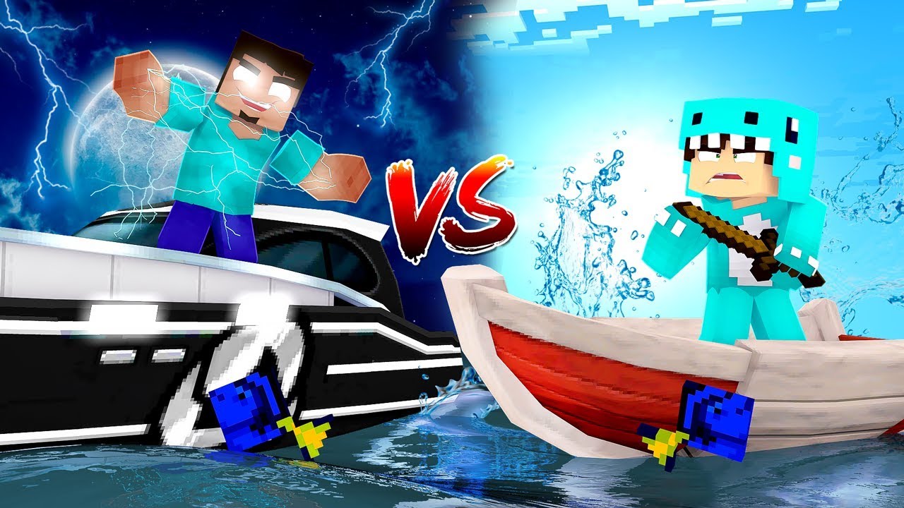 BARCO de PAPA MILO VS BARCO de HEROBRINE ⛴️ MINECRAFT  MILO BATALLA NAVAL