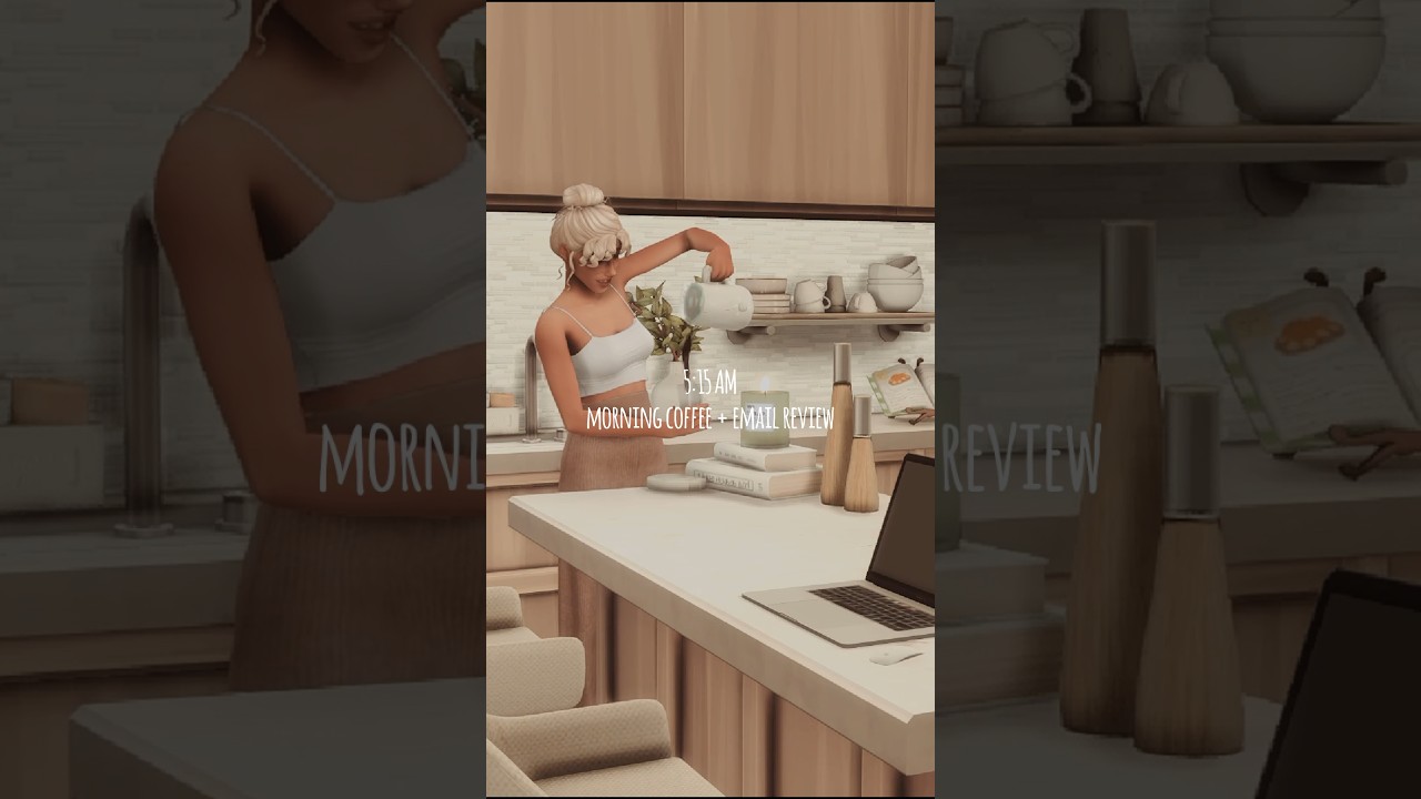 zara&rsquo;s morning routine ✨ #letsplay #thesims #sims4 #sims4cc #sanmyshuno #cityliving #sims4vlog