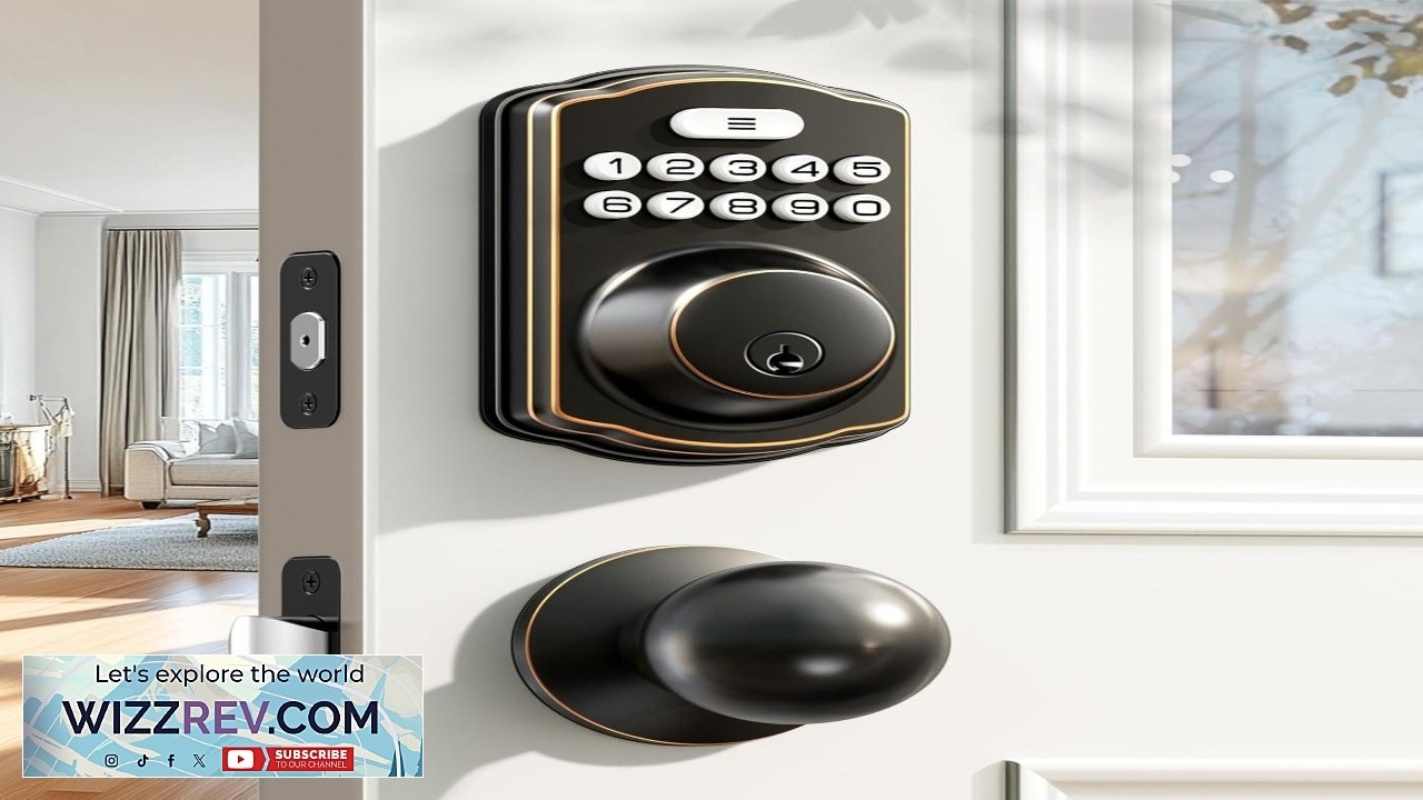 Дверной замок Veise с бесключевым доступом, двумя ручками, электронной клавиатурой с подсветкой и...