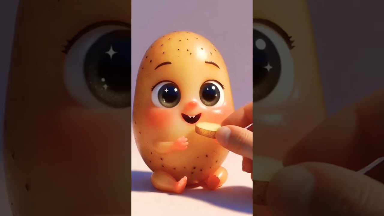 So Crunchy 🥔🍠 Cute Orange Baby ASMR | Baby Voice Chewing 😍 