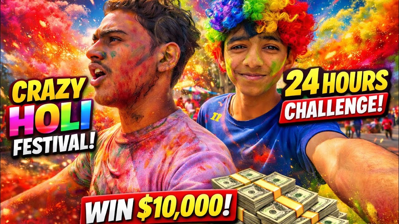 HOLI VLOG IN GURGAON 😱|| holi mai scane creat| 