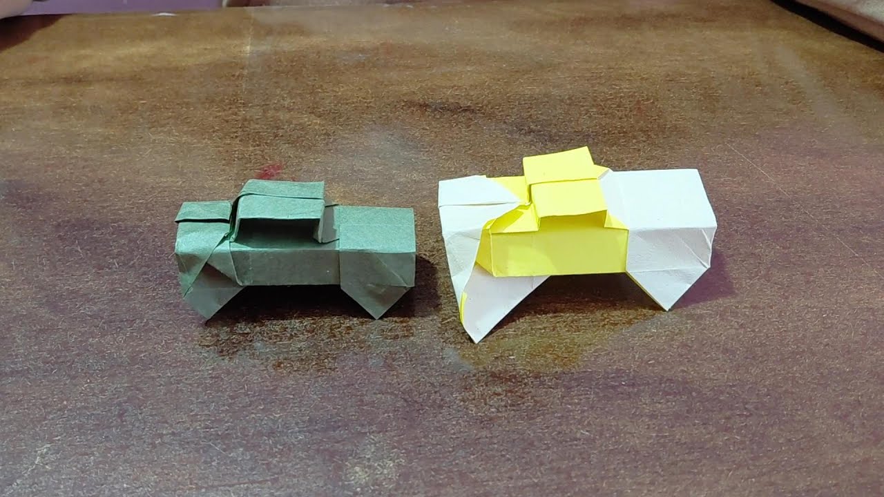 How to make a car 🚗 from origami sheet 