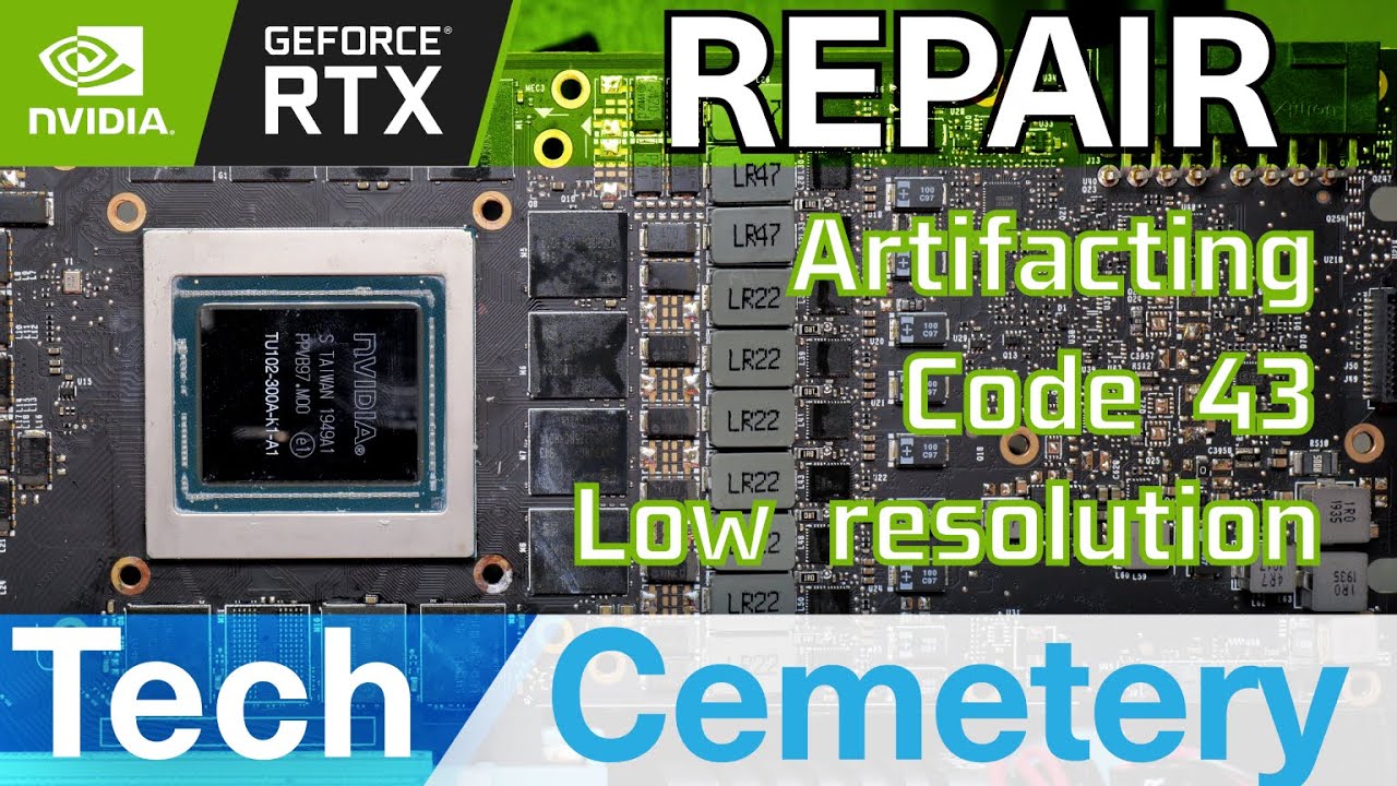 Ремонт видеокарты Asus RTX 2080 Ti Turbo — артефакты, код 43, низкое разрешение