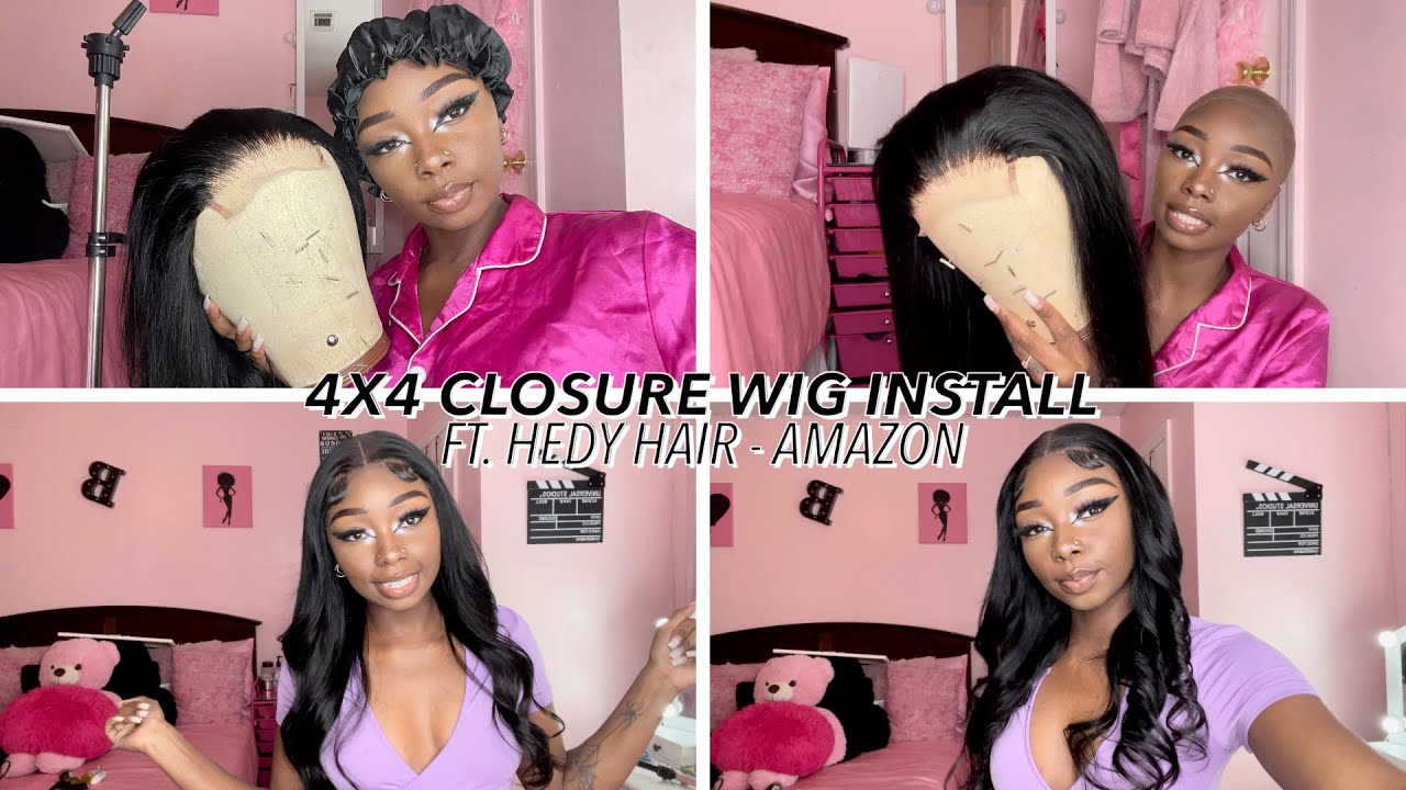 4X4 Closure wig install ft. Hedy Hair - beginners friendly .