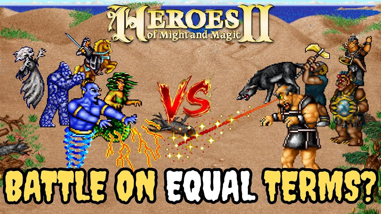 Fheroes2 - Neutral Faction V/S Barbarians-100 Weeks Growth- AUTO v/s MANUAL COMBAT - Equal Cost!