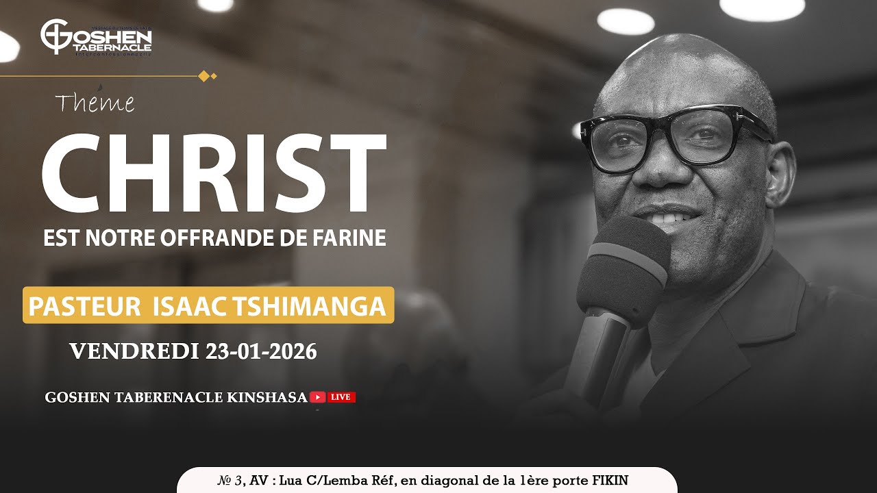 CULTE DU VENDREDI 23-01-2026.