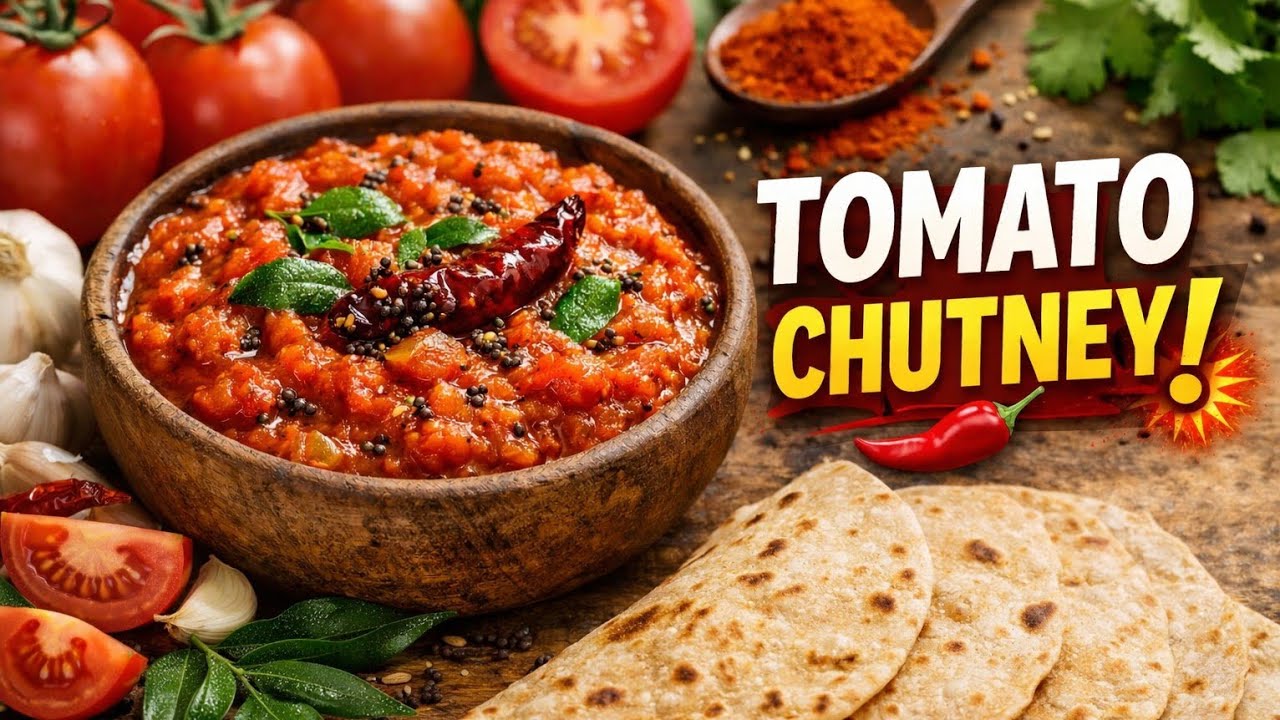 🔥 ಖಾರವಾದ ಟೊಮೆಟೊ ಚಟ್ನಿ (Tomoto chutney)ಪಾಕವಿಧಾನ | ದಕ್ಷಿಣ ಭಾರತೀಯ ಶೈಲಿ | Spicy Tomato Chutney Recipe | 