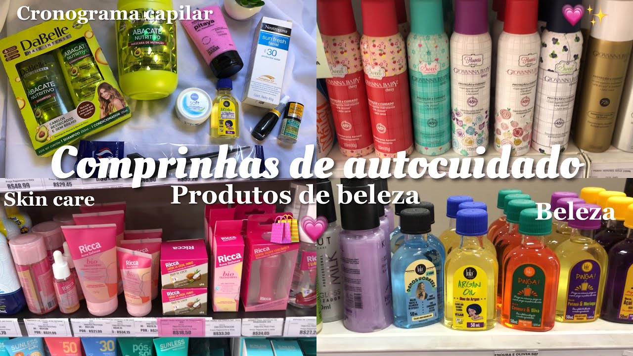 COMPRANDO PRODUTOS DE AUTOCUIDADO 🩷✨| produtos de cabelo, skin care, beleza..