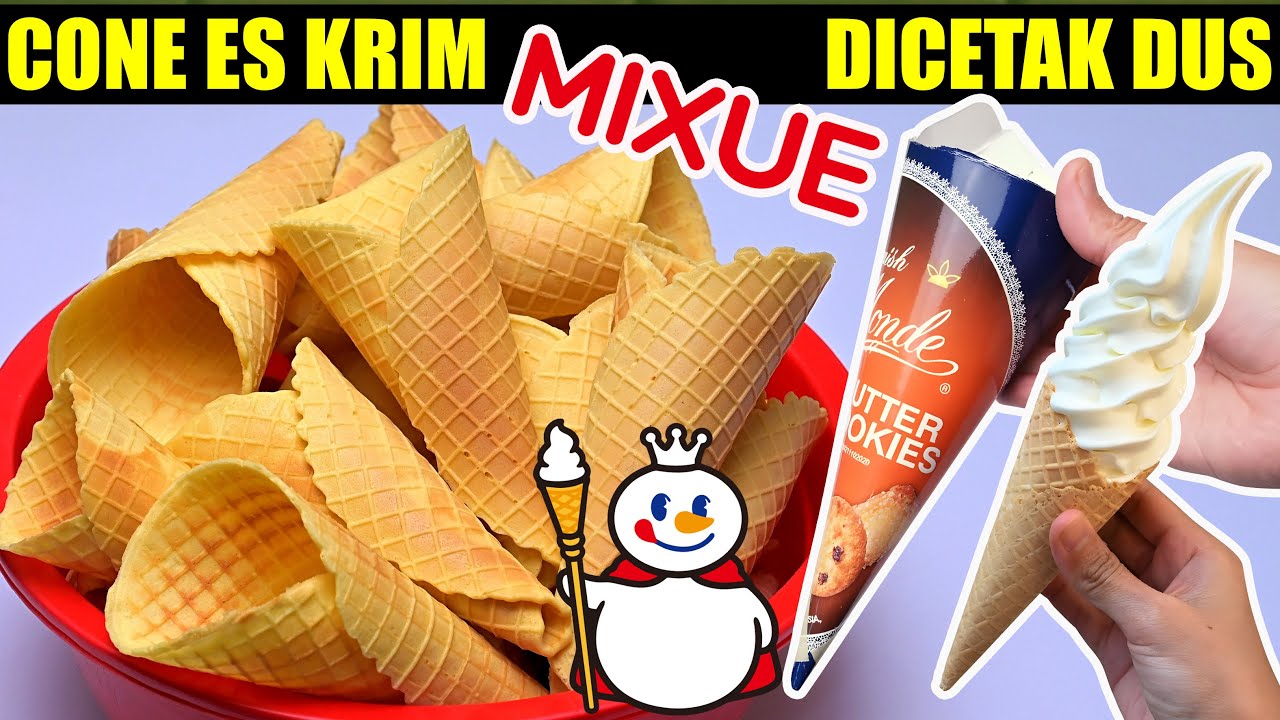 Cone Es Krim Ala Mixue | Ice Cream Cone Renyah!