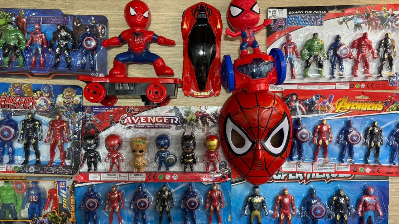 Unboxing and Asmr Avengers Toys from a Mystery Cardboard Box!