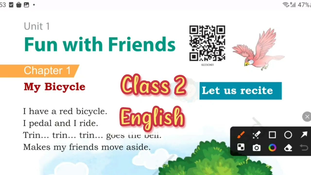 CLASS 2 ENGLISH, Fun with friends/grade 1 book reading/poem 📖/english to Hindi translation